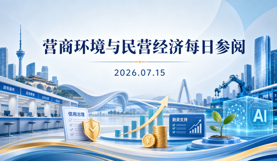 营商环境与民营经济每日参阅（2026年7月15日）：成都营商环境与民营经济主题配图